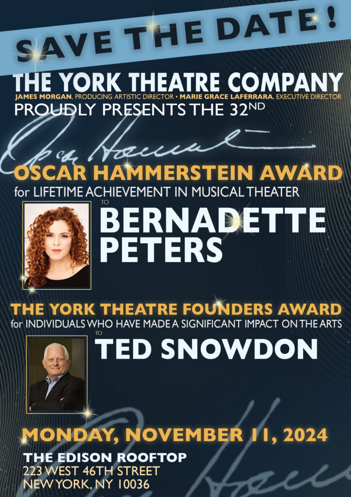 Image of The York Theatre Company to Honor Bernadette Peters and Ted Snowdon at Gala Evening article