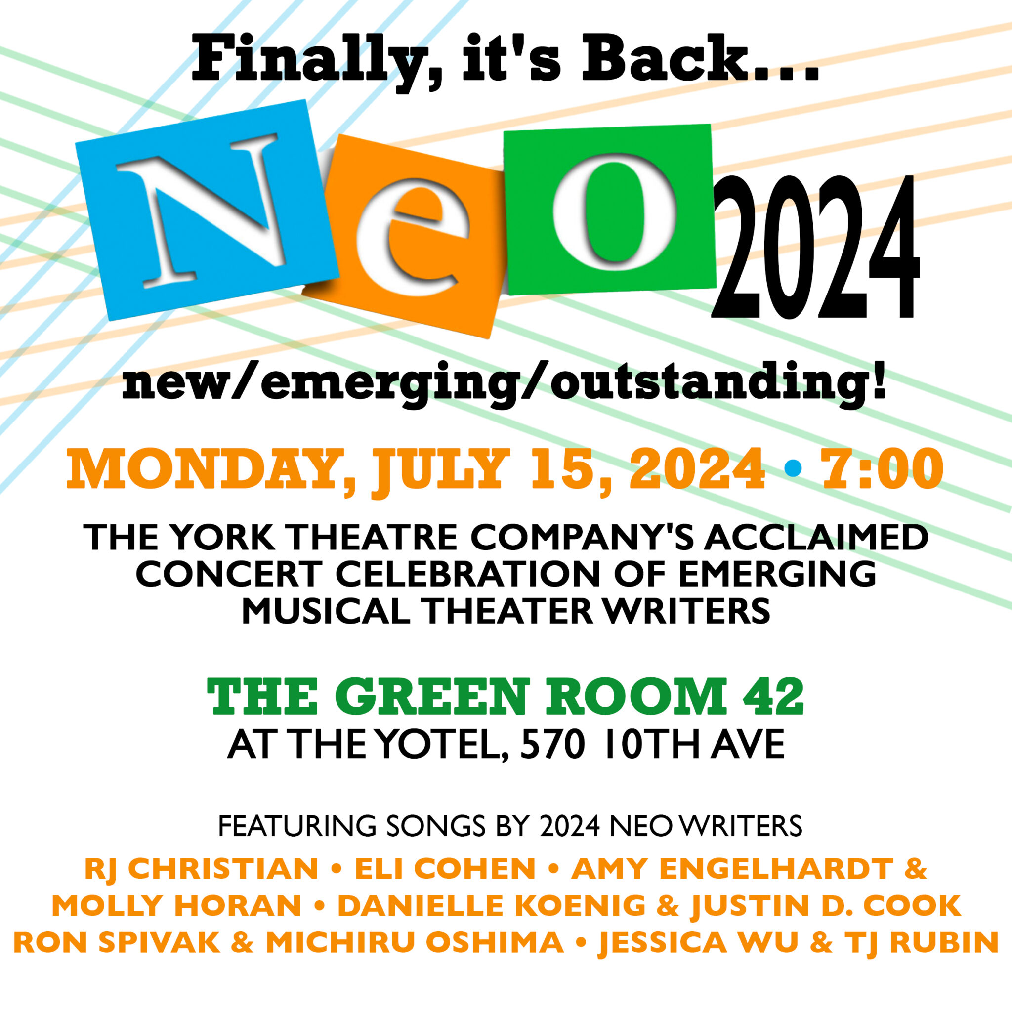 Image of York Theatre Announces NEO 2024 Concert article