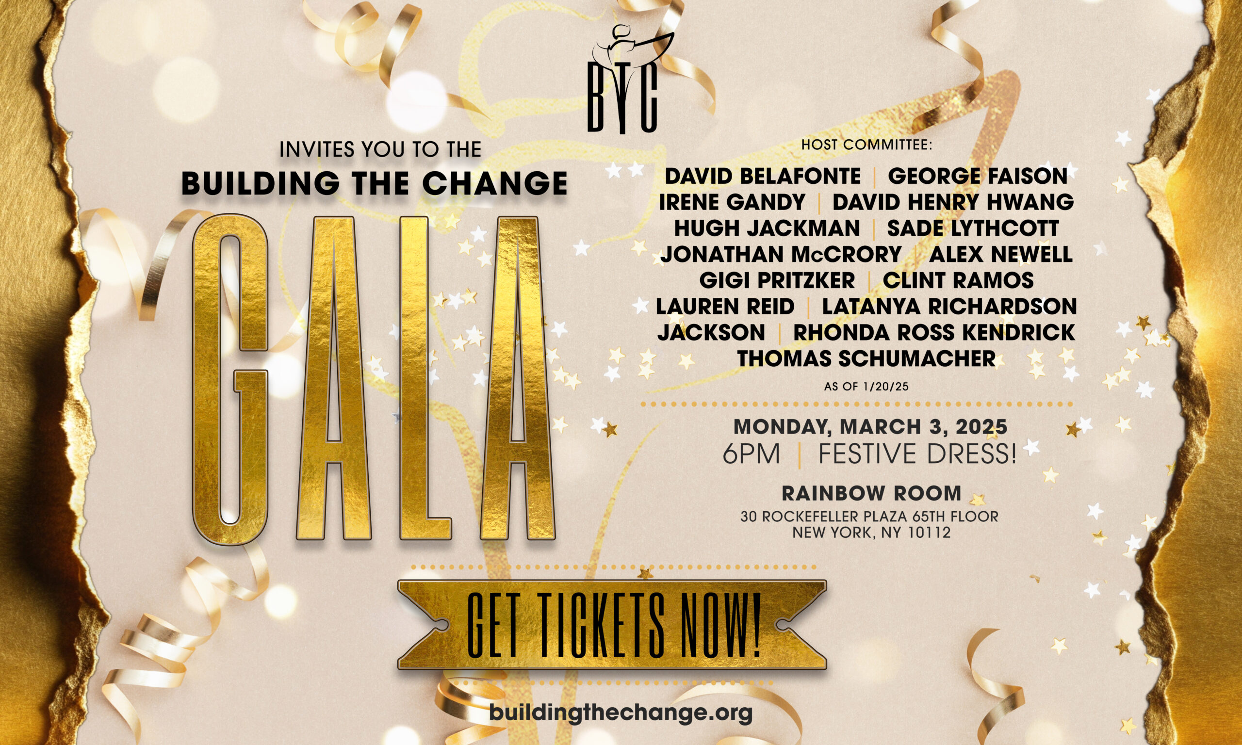 BTC Announces 2025 Gala Honorees